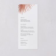 Lavish Palm Menus Rose Gold Pure White Signature