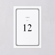 Luxe Monogram Table Numbers Pure White Signature