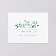 Leafy Ampersand All-in-One Wedding Invitations Eucalyptus Signature Light Both Recipient and Return Addresses No