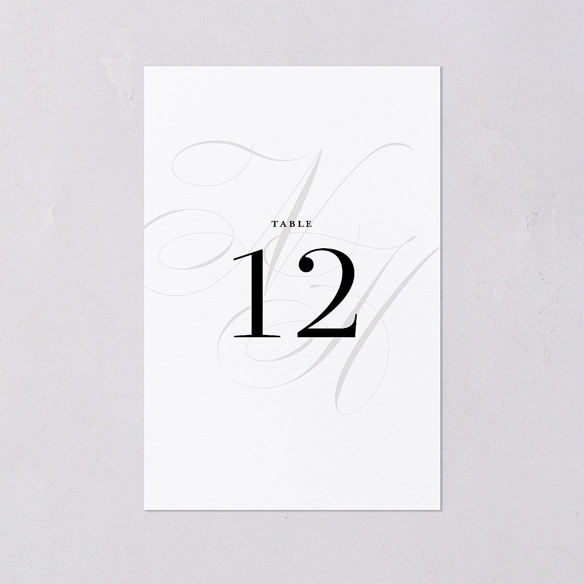 Elegant Monogram Table Numbers Pure White Signature