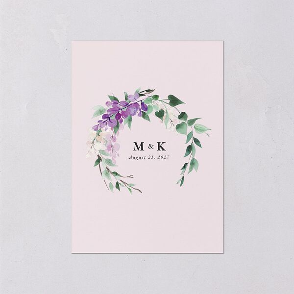 Romantic Wisteria Wedding Event Detail Cards Purple Petal Signature Standard