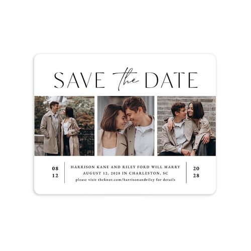 Film Strip Save The Date Magnets Pure White Magnet Paper