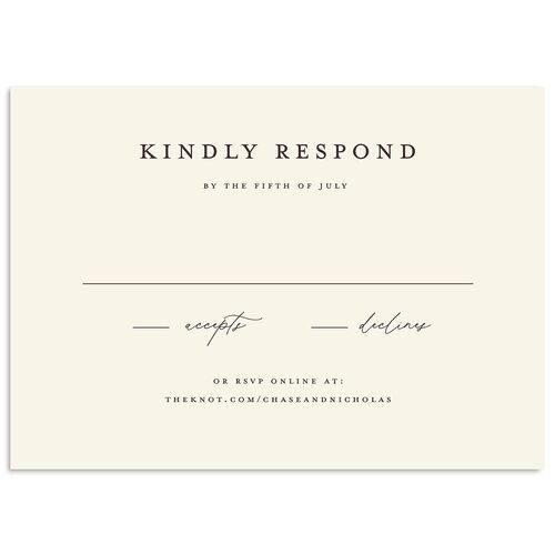 Palm Tree Icon Wedding Response Cards Champagne Signature Standard