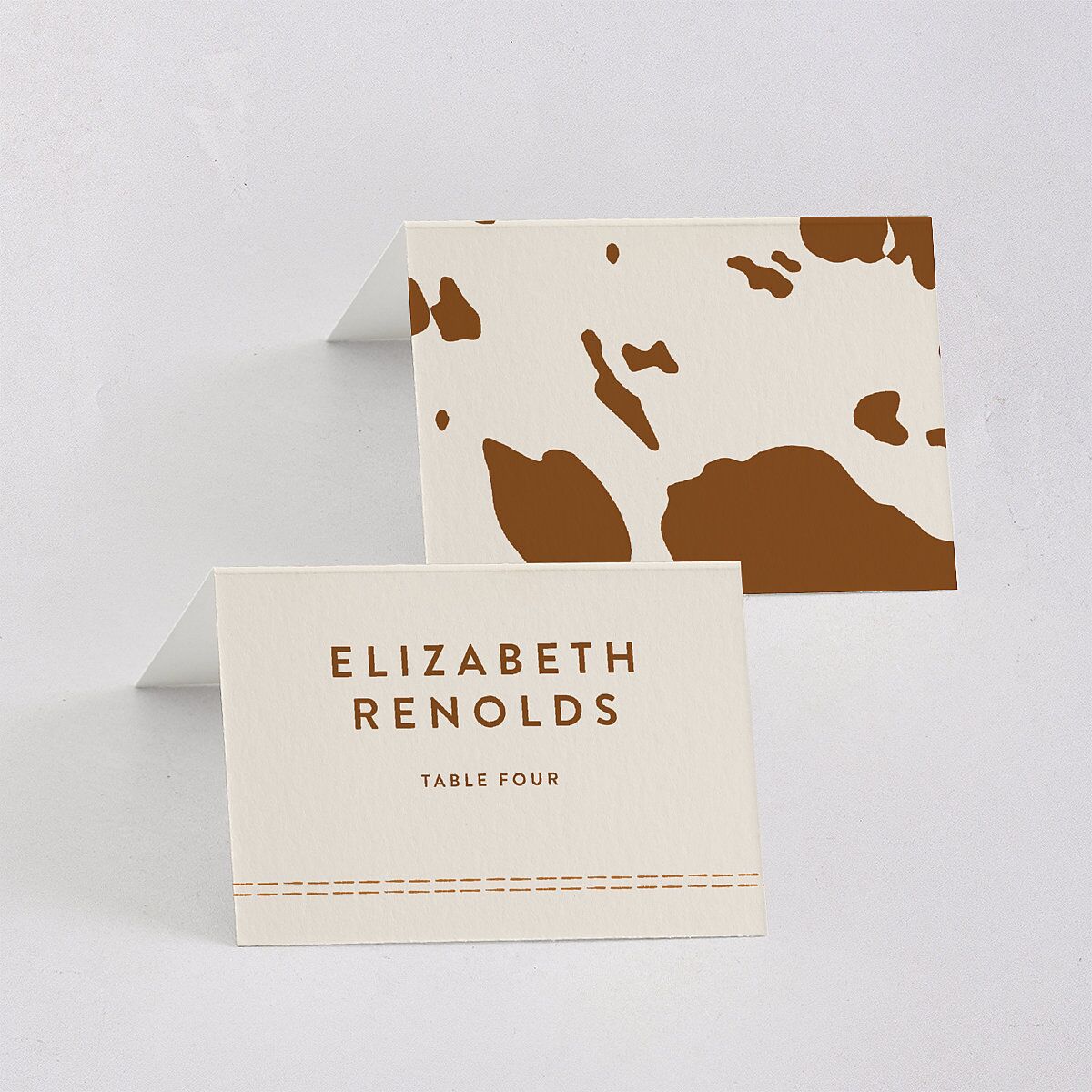 Western Denim Place Cards Champagne Signature