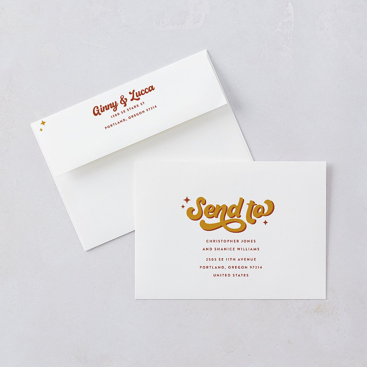 Disco Love Rehearsal Dinner Invitations Red Clay Signature Blank Standard