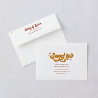 Disco Love Rehearsal Dinner Invitations Red Clay Signature Blank Standard