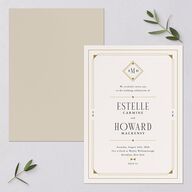 Old Hollywood Glam Wedding Invitations Champagne Signature Blank No Standard