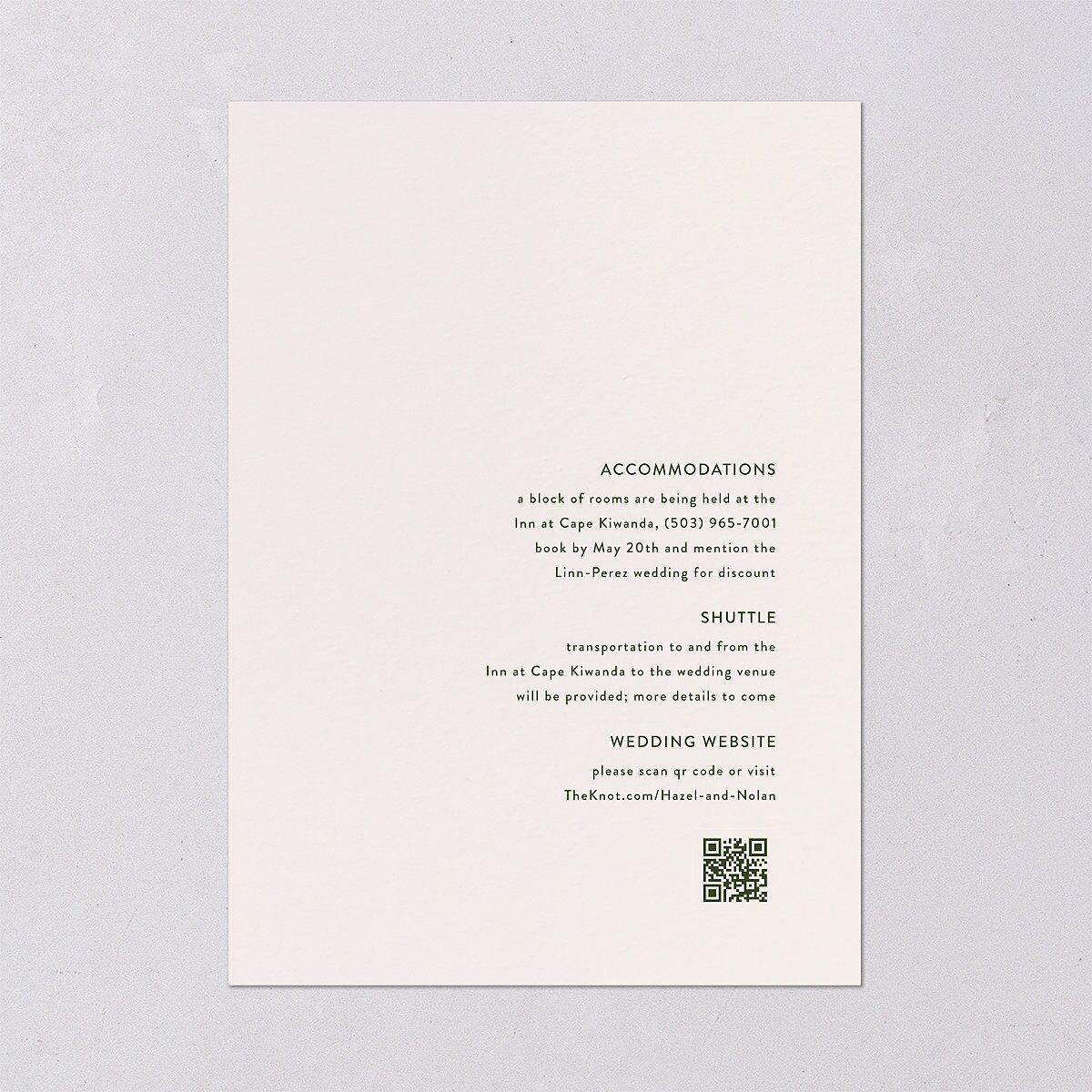 Forever Arch Foil Wedding Invitations Gold Moss Signature Blank No Standard