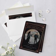 Written In The Stars Save The Date Cards Rose Gold Midnight Signature smooth Blank No