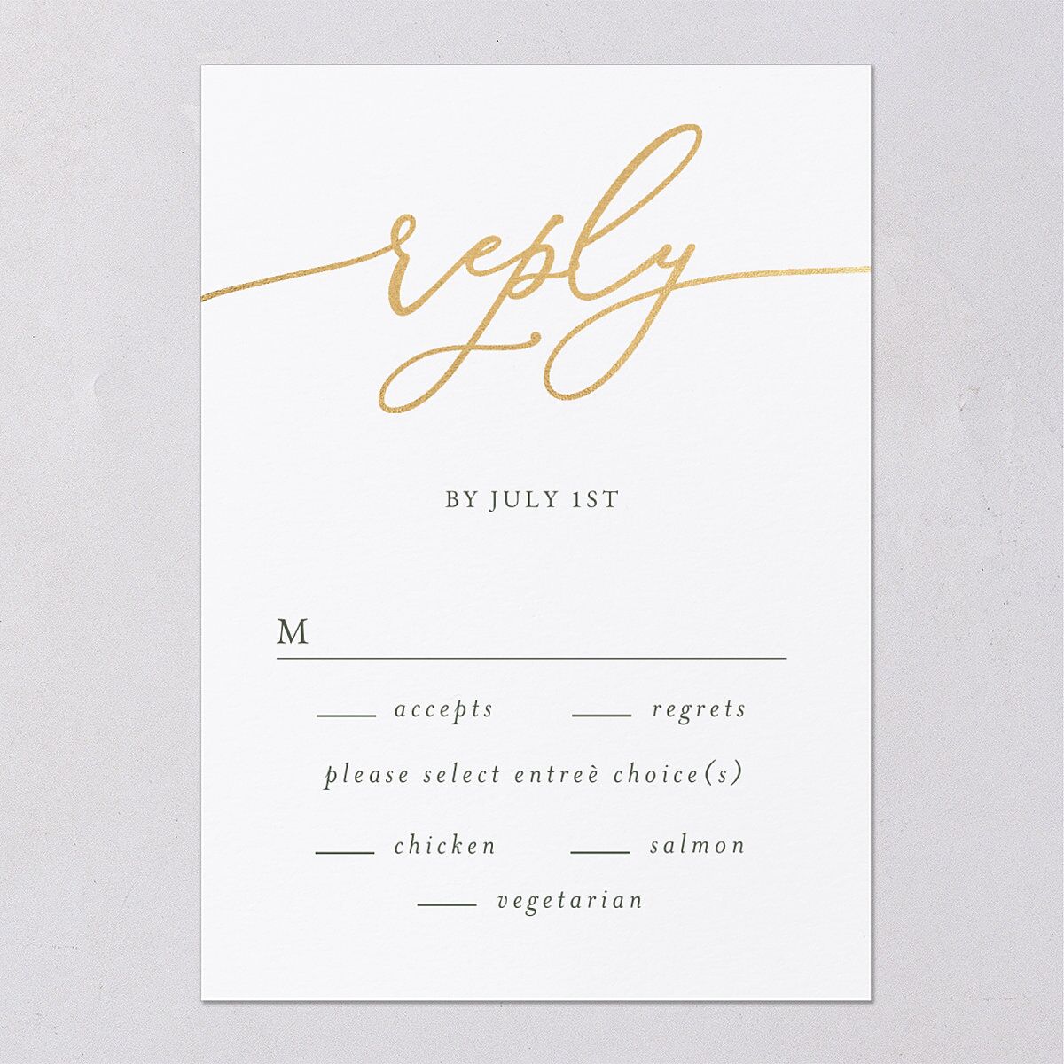 Romantic Photo Wedding Response Cards — view 5