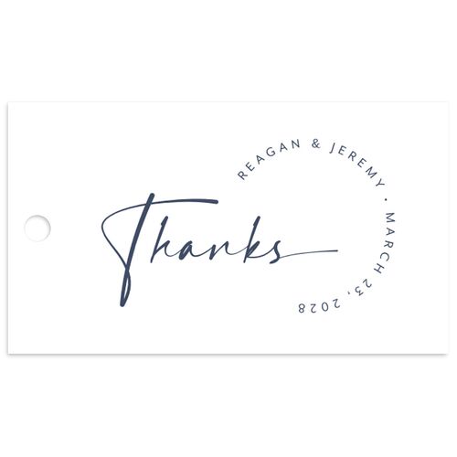 Modern Arc Favor Gift Tags Moody Blue Signature