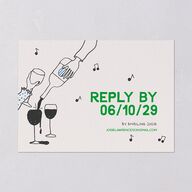 Hand Drawn Party Rehearsal Dinner Invitations Jewel Green Signature Blank Standard