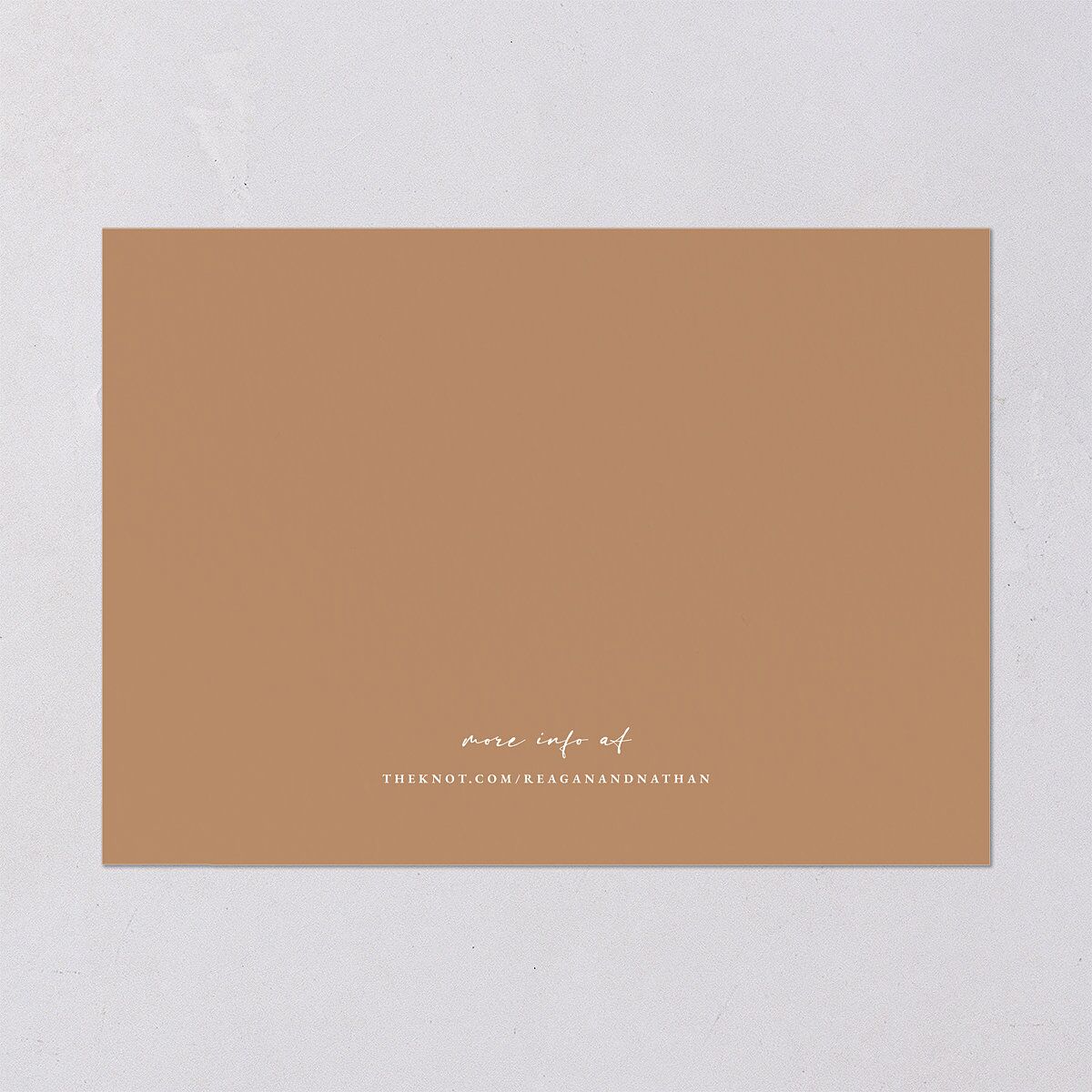 Bohemian Floral Hoop Save The Date Cards Camel Signature smooth Blank No Standard
