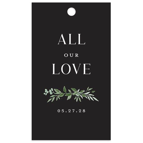 Greenery Frame Favor Gift Tags Licorice Signature