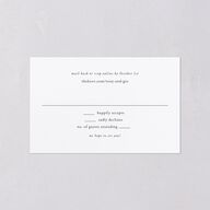 Gilded Bold All-in-One Wedding Invitations Navy Signature Light Both Recipient and Return Addresses No