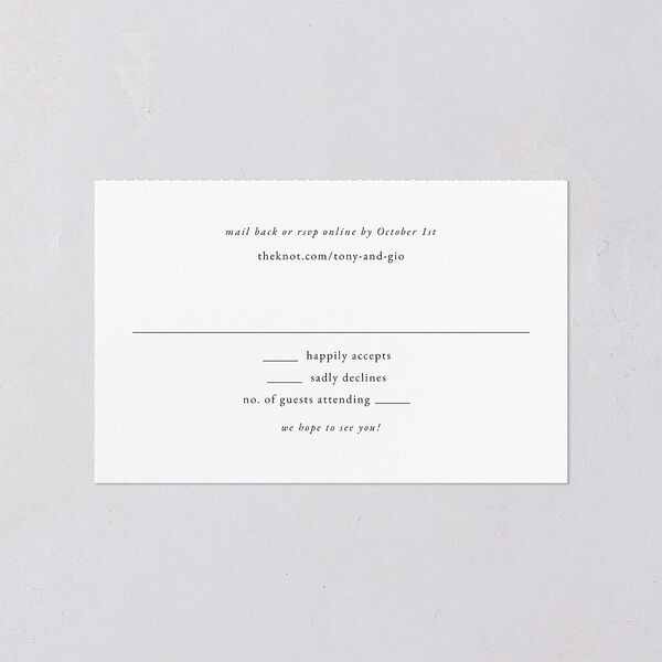 Gilded Bold All-in-One Wedding Invitations Navy Signature Light Both Recipient and Return Addresses No