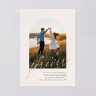 Forever Arch Foil Wedding Invitations Gold Moss Signature Blank No Standard