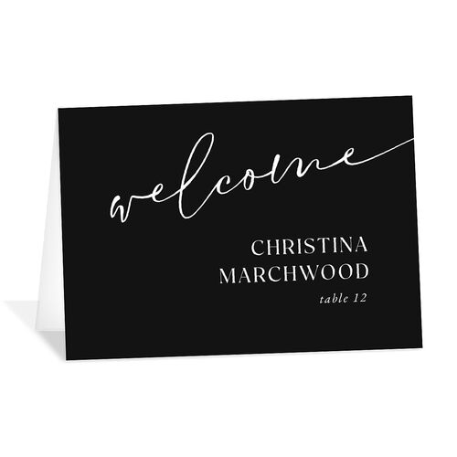 Nothing Fancy Place Cards Charcoal Signature