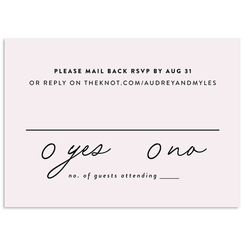 Elegant Heart Wedding Response Cards Licorice Signature Standard