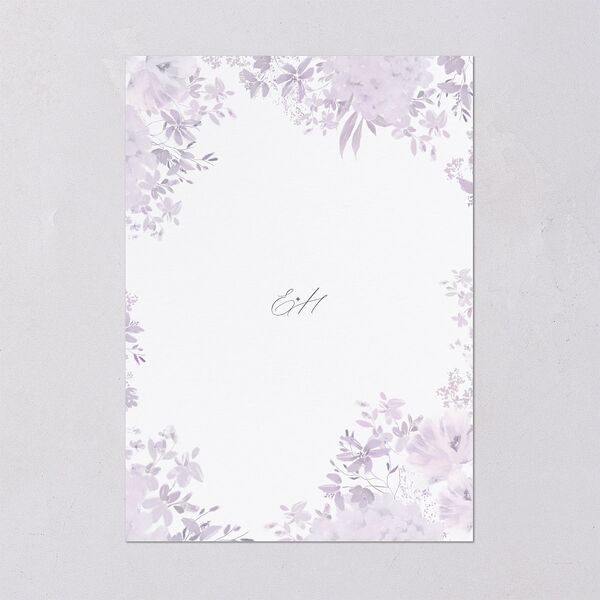 Monochrome Blooms Bridal Shower Invitations Sheer Lilac Signature Blank