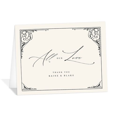 Vintage Gothic Thank You Cards Licorice