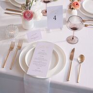 Just Love Place Cards Gold Sheer Lilac Signature
