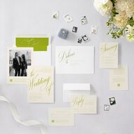 Modern Wedding Of Calligraphy Wedding Invitations Chartreuse Signature Blank No Standard
