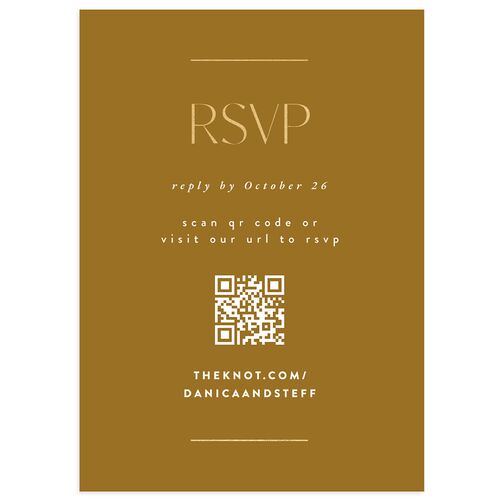 Windows Wedding Response Cards Gold Umber Signature Standard