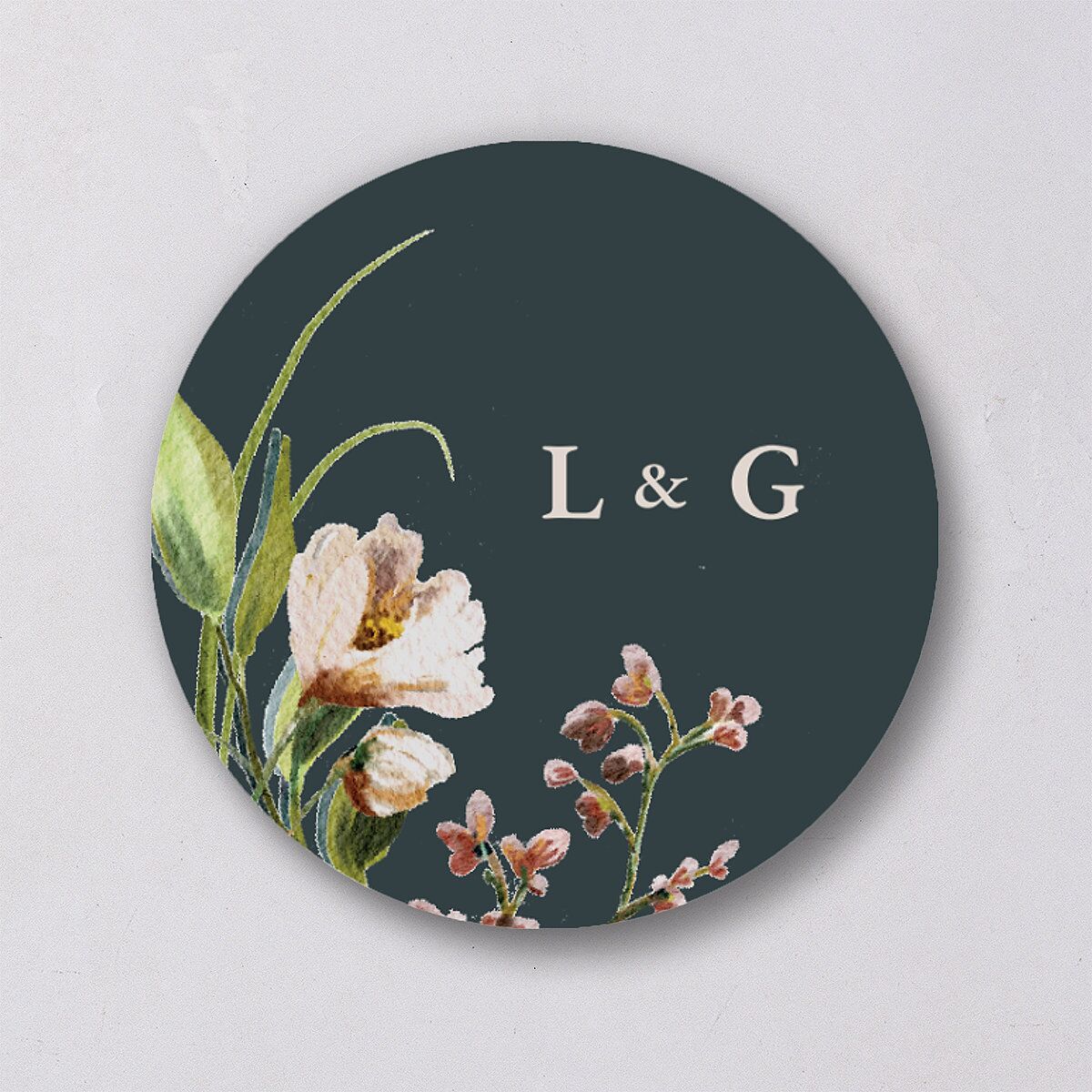 Floral Arch Wedding Stickers Moss Circle