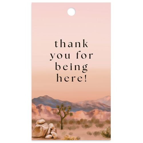 Desert Cactus Favor Gift Tags Shell Pink Signature