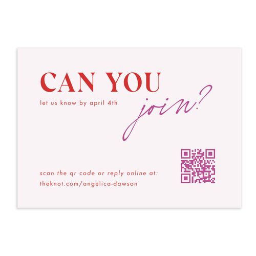 Happily Ever After Party  QR Code RSVP Cards Lavender Signature Standard