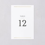 Southern Oak Tree Foil Table Numbers Gold Pure White Signature