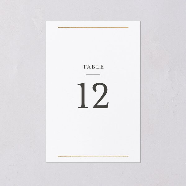 Southern Oak Tree Foil Table Numbers Gold Pure White Signature