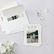 Greenery Frame Save The Date Magnets Pure White Magnet Paper