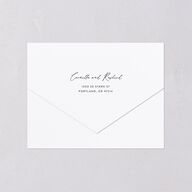 Delicate Wildflower All-in-One Wedding Invitations Pure White Signature Light Both Recipient and Return Addresses No