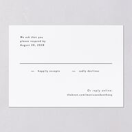 Simple Editorial Photo Wedding Response Cards Pure White Signature
