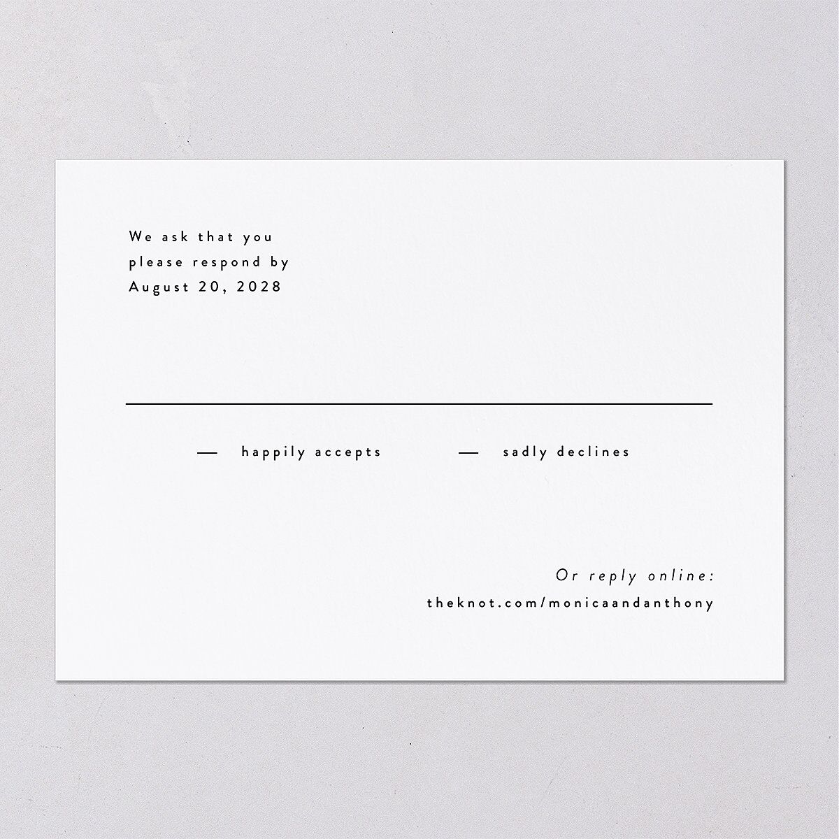 Simple Editorial Photo Wedding Response Cards — view 5