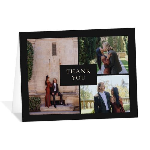 Simple Rustic Wreath Thank You Cards Midnight