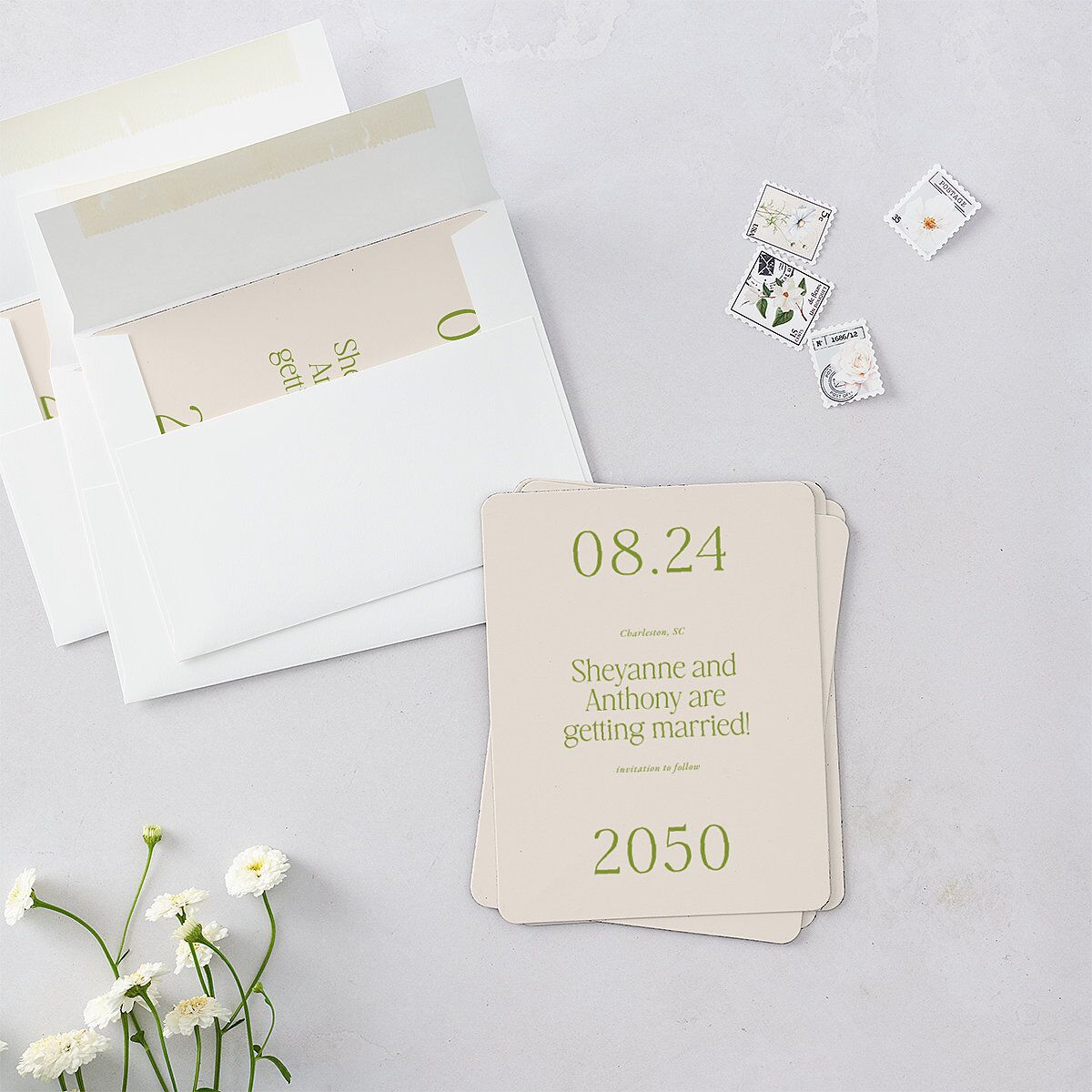 Modern Editorial Wedding Date Save The Date Magnets Meadow Magnet Paper