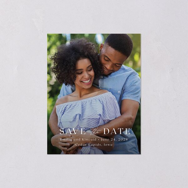 Wild Pansies Save the Date Petite Cards Rose Gold Signature smooth Blank No Standard