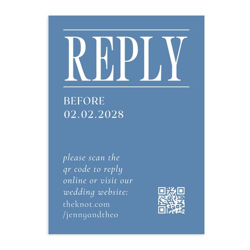 Magazine Cover QR Code RSVP Cards Aquamarine Signature Standard