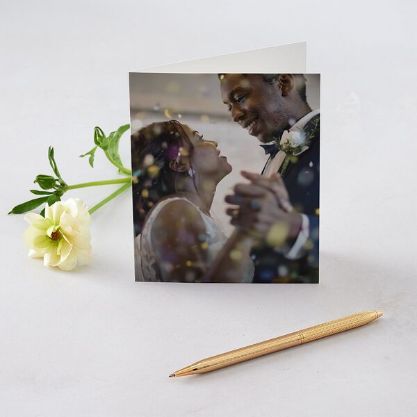 Romantic Calligraphy Foil Thank You Cards Gold