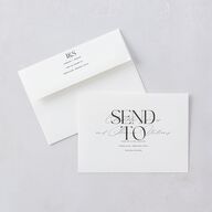 Overlay Wedding Invitations Dark Navy Signature Blank No Standard