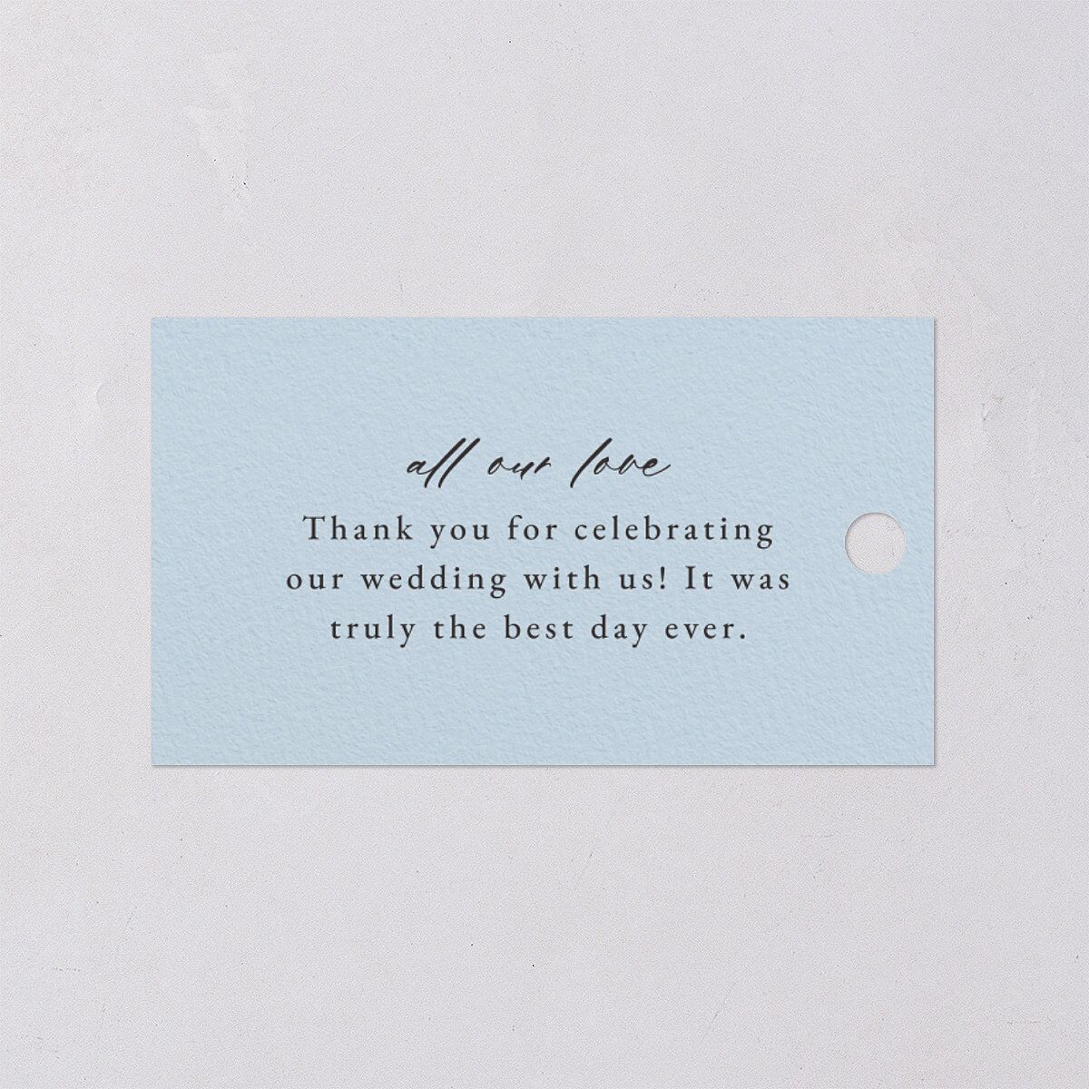 Beach Monogram Favor Gift Tags Baby Blue Signature
