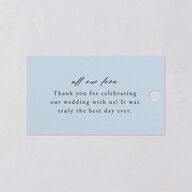 Beach Monogram Favor Gift Tags Baby Blue Signature