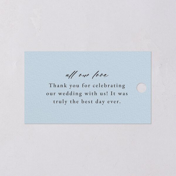 Beach Monogram Favor Gift Tags Baby Blue Signature
