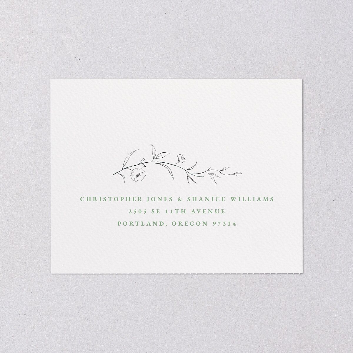 Graceful Botanical All-in-One Wedding Invitations — view 5