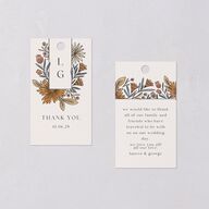 Timeless Wildflowers Favor Gift Tags Terracotta Signature