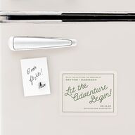 Happy Campers Save The Date Magnets Deep Olive Magnet Paper