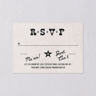 Classic Western Foil Wedding Response Cards Midnight Gold Signature Standard